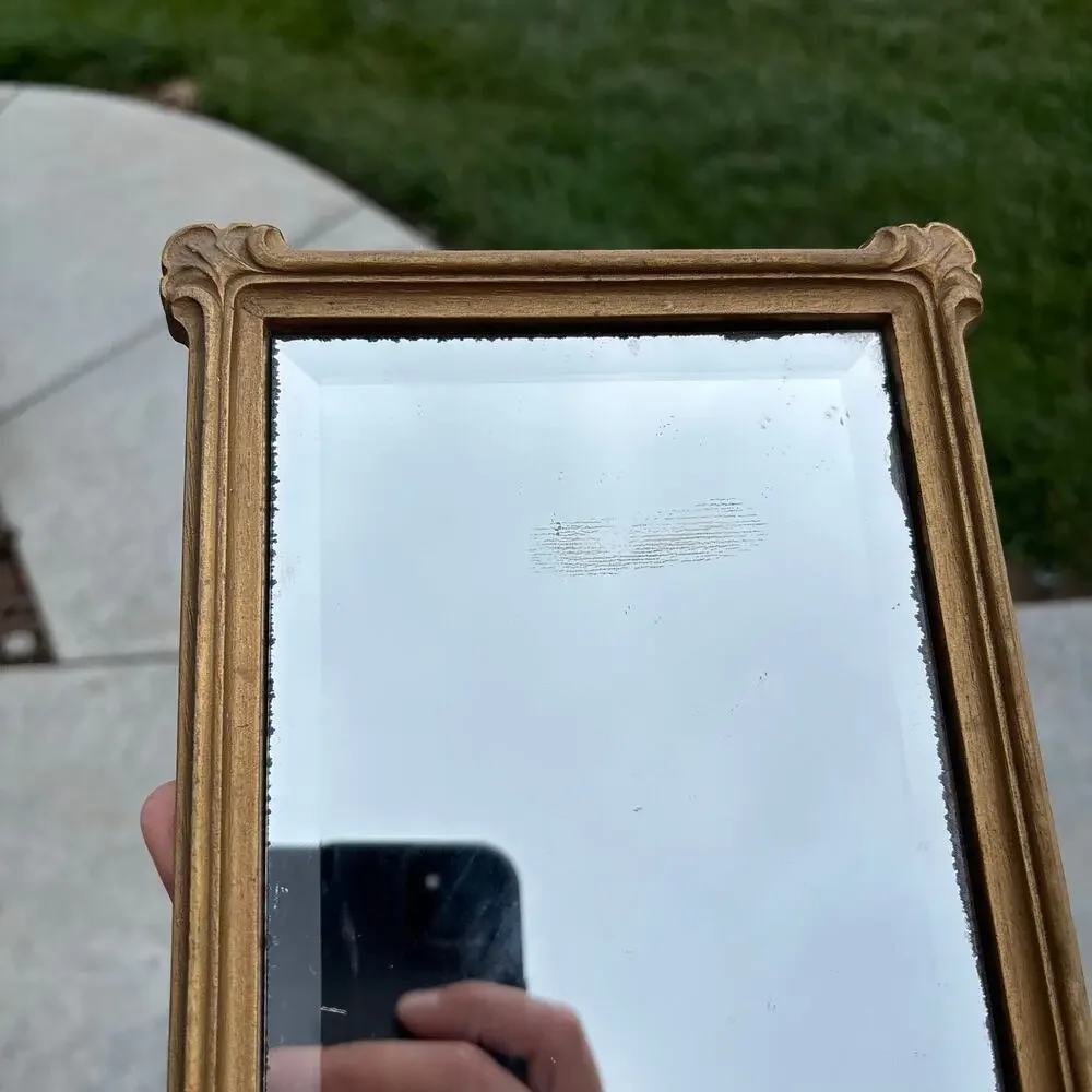 Vintage HOMCO Beveled Gold Vanity Wall Mirror Hollywood #2623 USA 1985 10